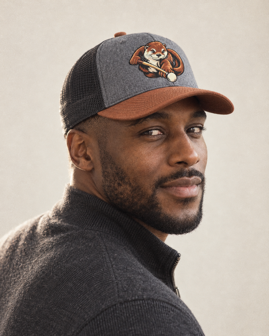 Model wearing the cap