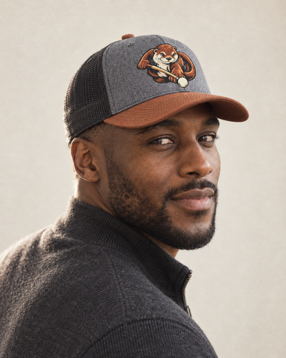 Model wearing the cap