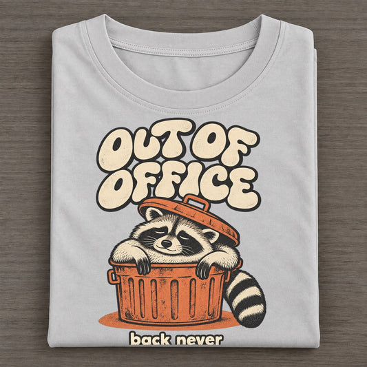 Out Of Office Raccoons Off Duty Classic T-shirt – Grey