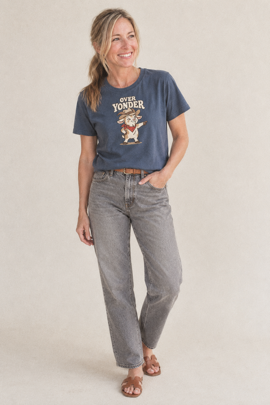 Over Yonder Well I Declare Classic T-shirt – studio model photo