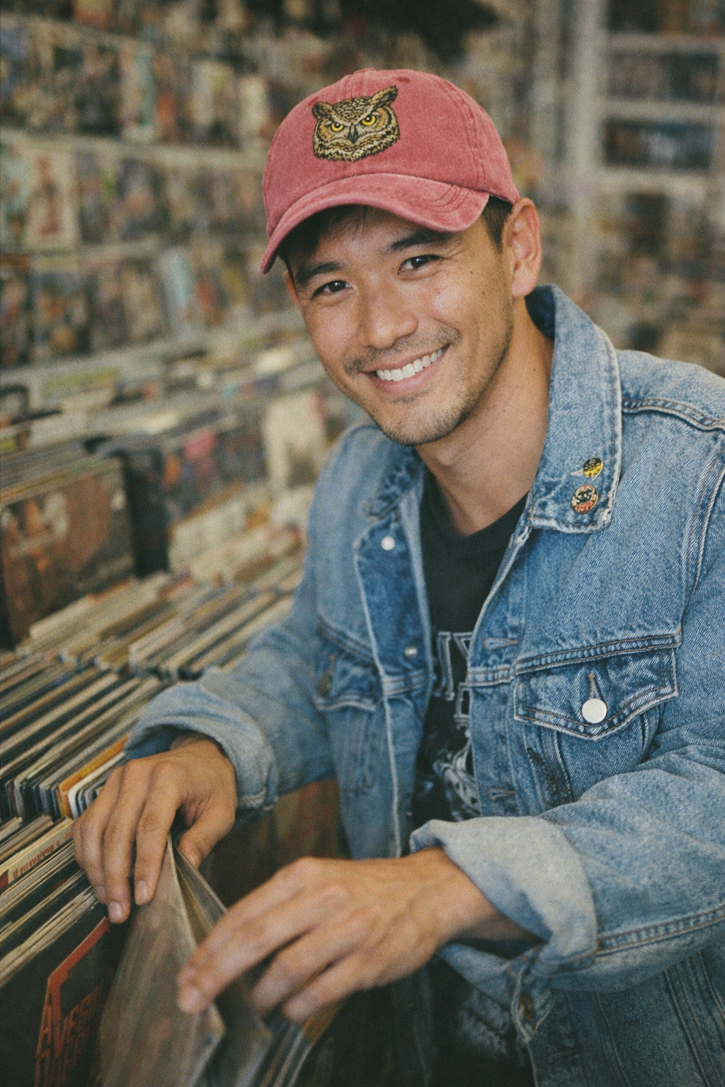 Model wearing Owl Great Horned Classic Cap