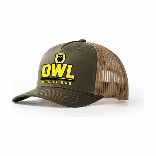 Owl Night Ops Heavy Duty Trucker Hat – Olive Khaki