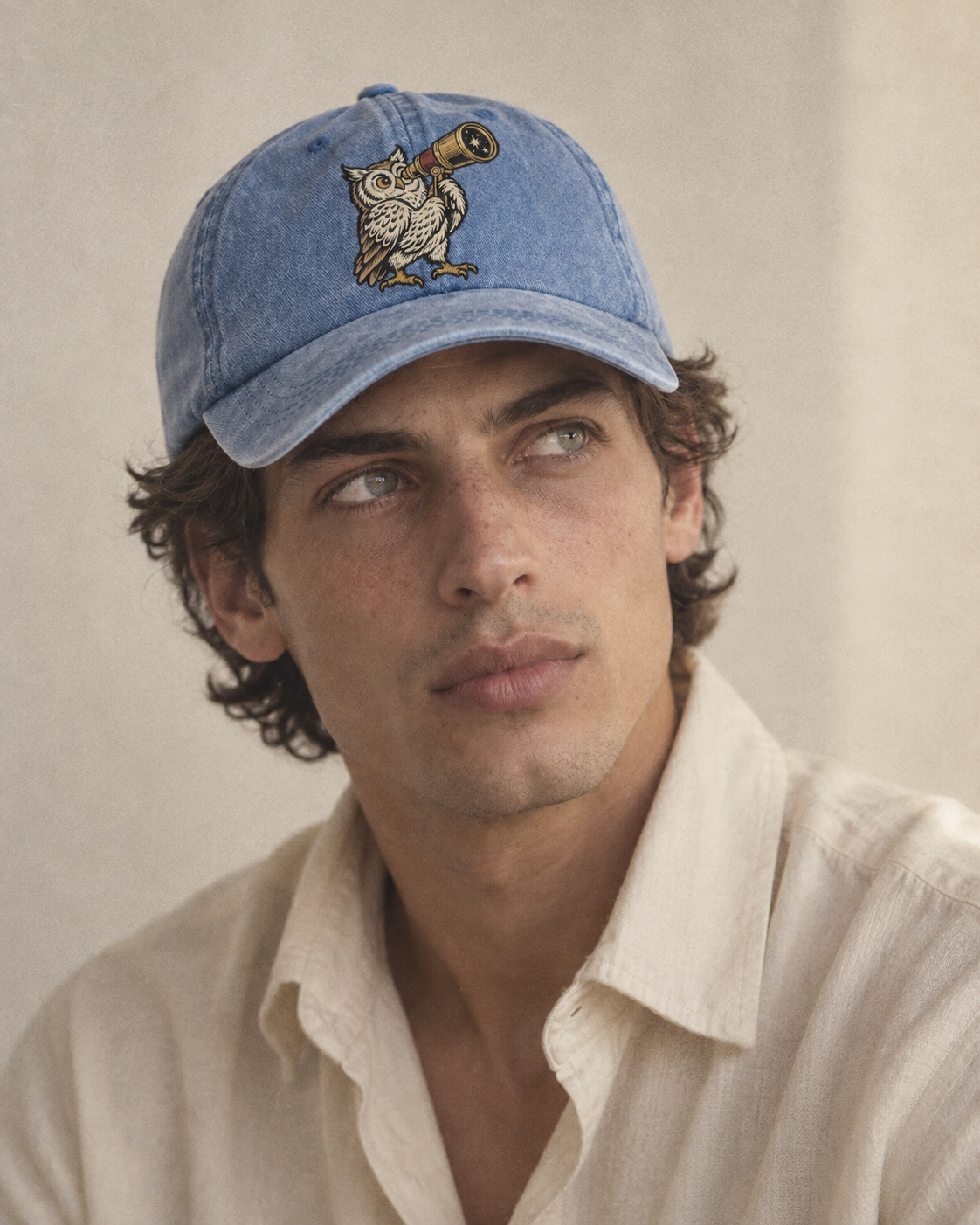 Model wearing the cap