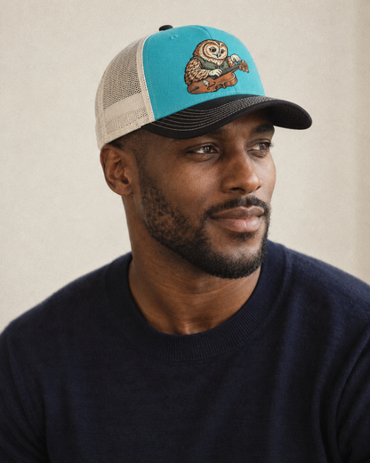 Model wearing the cap