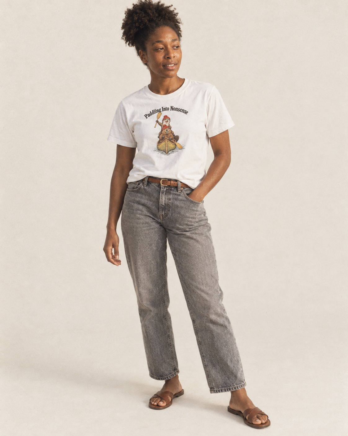 Paddling Into Nonsense Kerfuffle Club Classic T-shirt – studio model photo