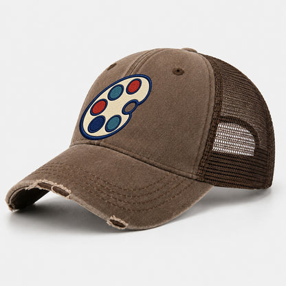 Painter Palette Tiny Solo Marks Washed Trucker Hat – Coffee