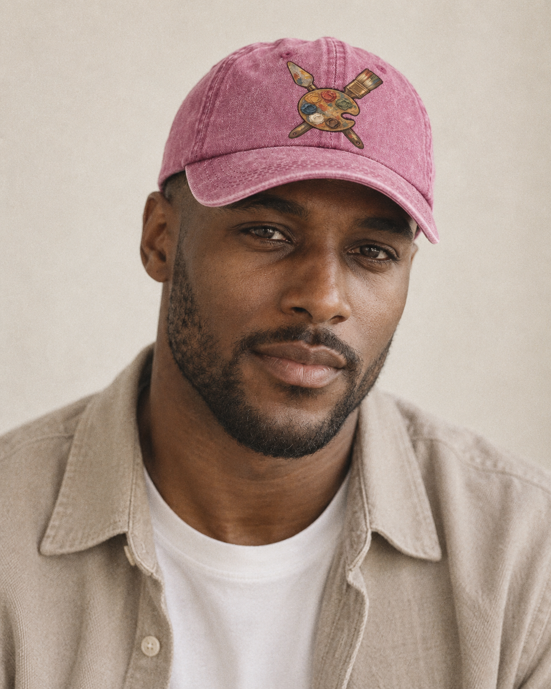Model wearing the cap