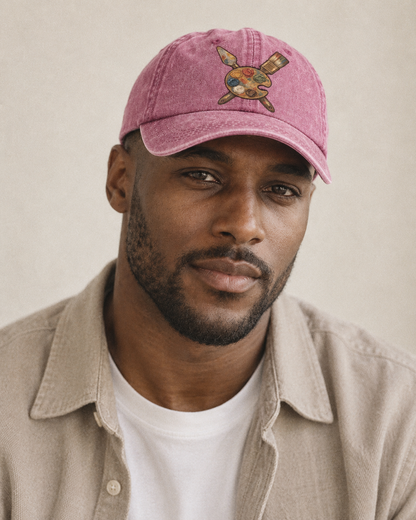 Model wearing the cap