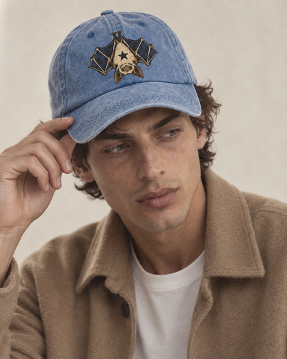 Model wearing the cap