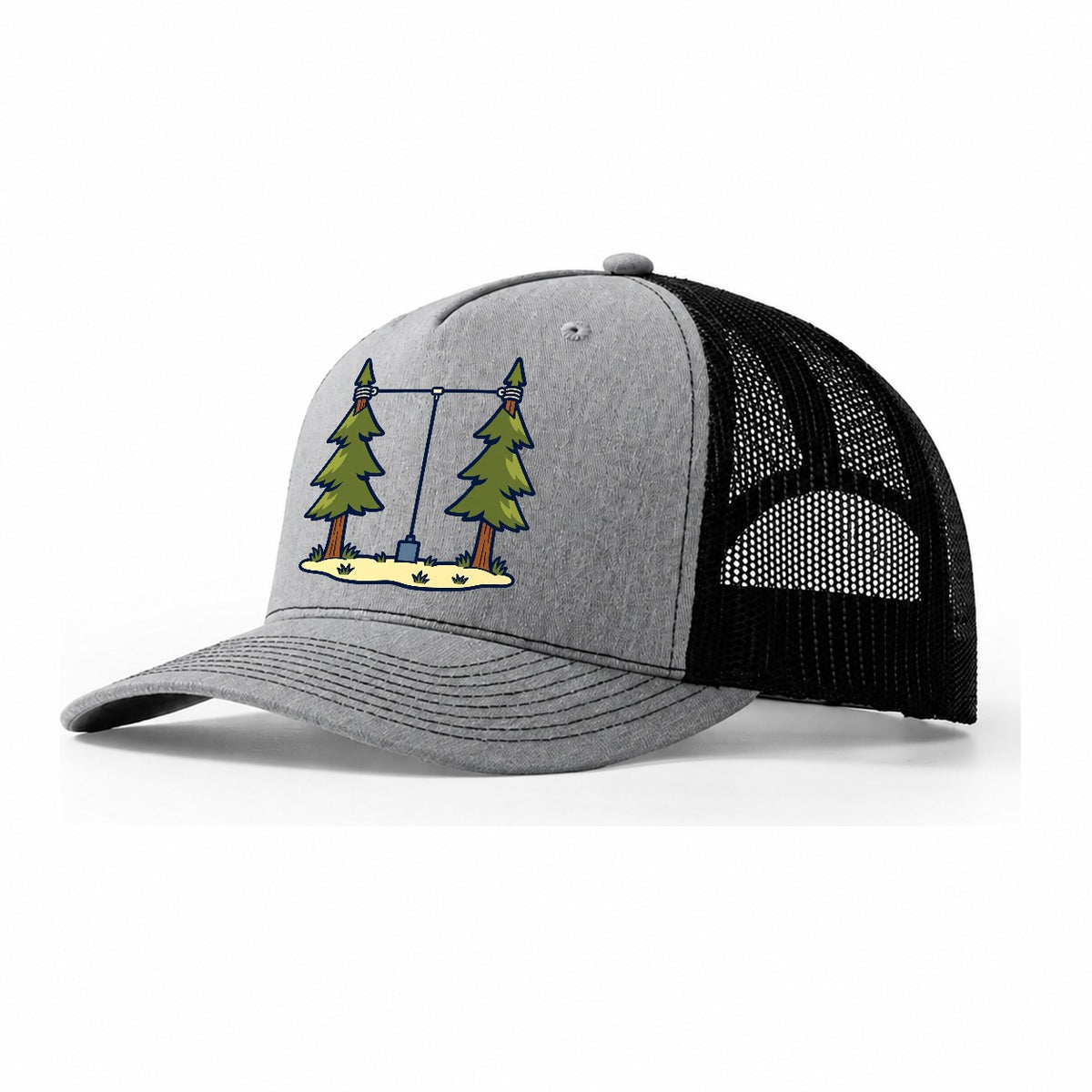 Park Wire Antenna Amateur Radio Trucker Hat – Sport Grey Black