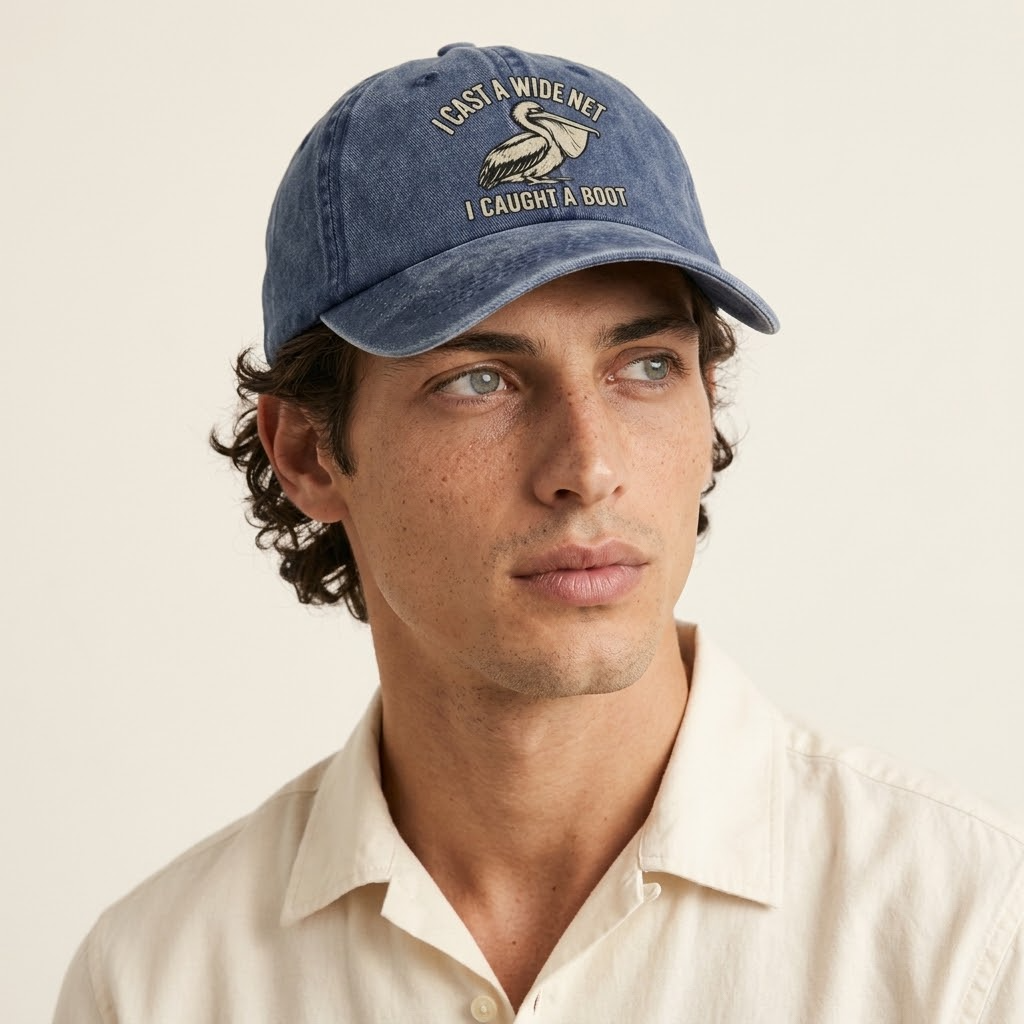 Model wearing the cap