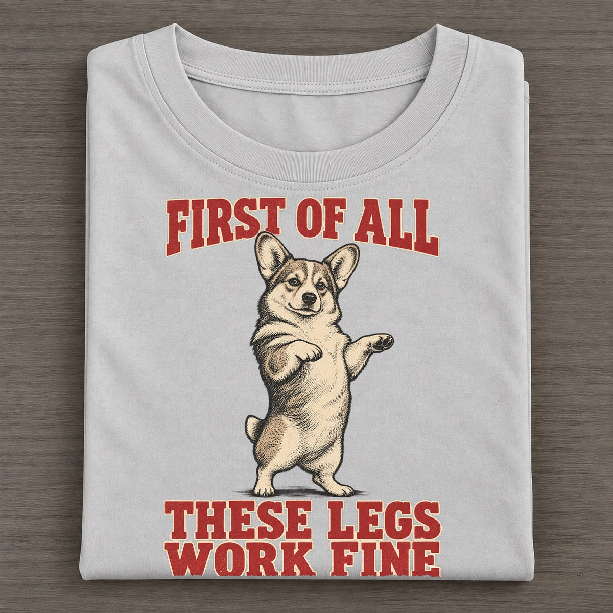 Pembroke Welsh Corgi Dog Declarations Classic T-shirt – Grey