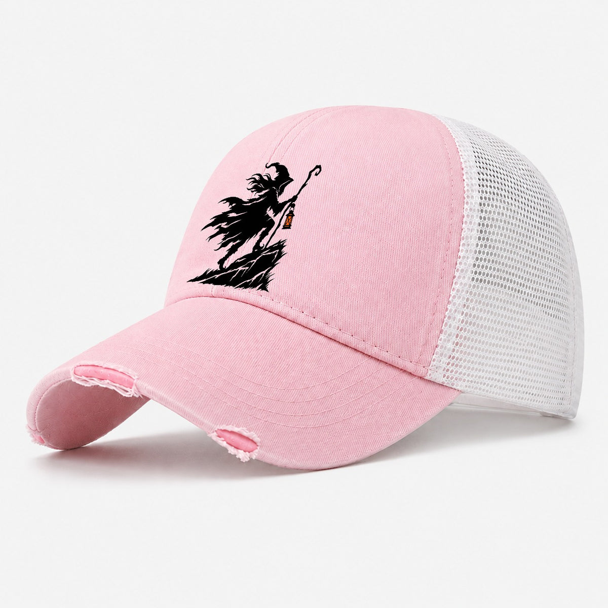 Pendle Hill Witch Witch Magic Washed Trucker Hat – Light Pink