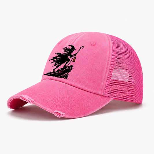 Pendle Hill Witch Witch Magic Washed Trucker Hat – Rose