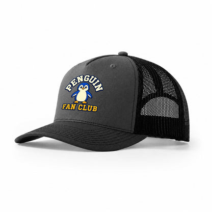 Penguin Fan Club Trucker Hat – Dark Grey Black