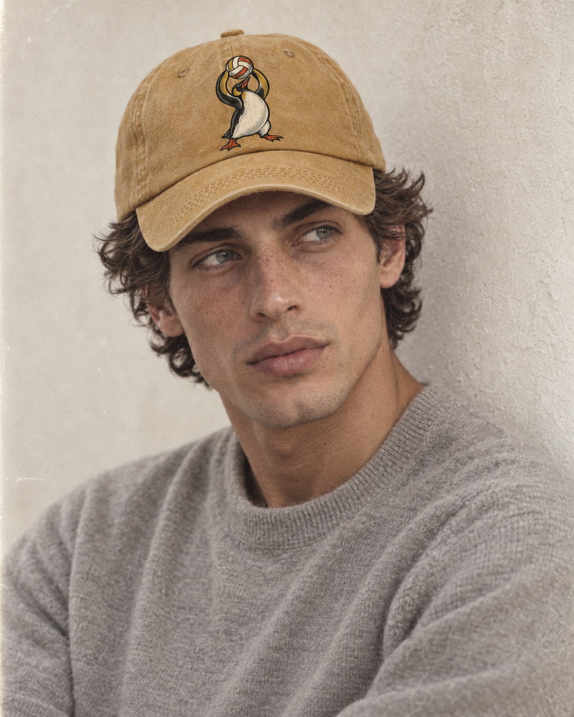 Model wearing the cap