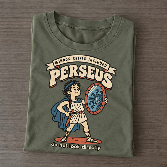 Perseus Olympus Gift Shop Classic T-shirt – Army Green