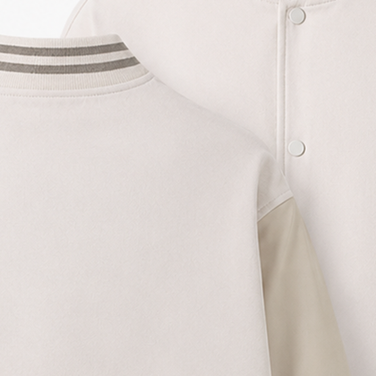 Persian Lion Arch Baseball Jacket – beige fabric close-up
