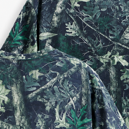 Persian Lion Arch Camo T-Shirt – army-green fabric close-up