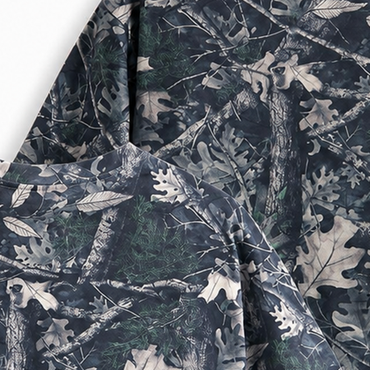 Persian Lion Arch Camo T-Shirt – dark-gray fabric close-up