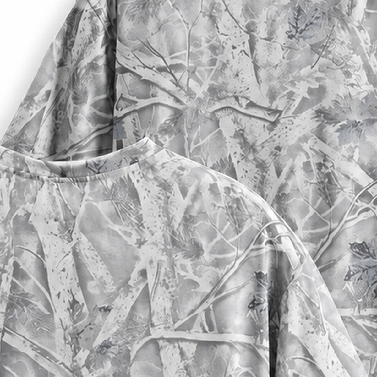 Persian Lion Arch Camo T-Shirt – light-gray fabric close-up