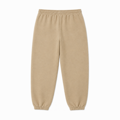 Persian Lion Arch Fleece Sweatpants – light-khaki back view