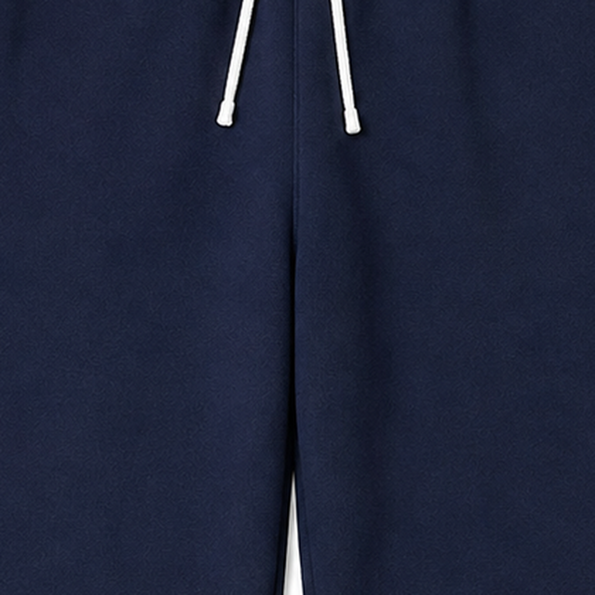 Persian Lion Arch Fleece Sweatpants – navy-blue fabric close-up