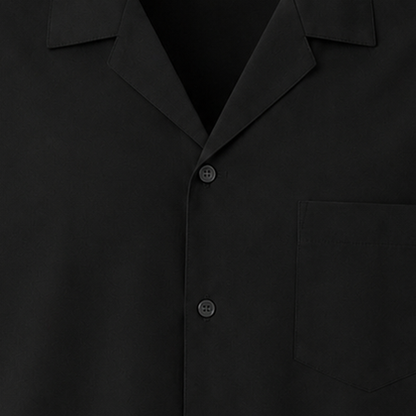 Persian Lion Arch Hawaiian Shirt – black fabric close-up