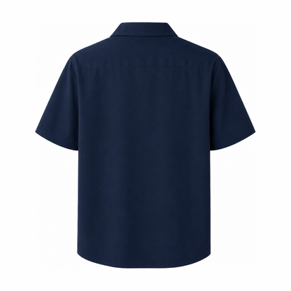 Persian Lion Arch Hawaiian Shirt – navy back view
