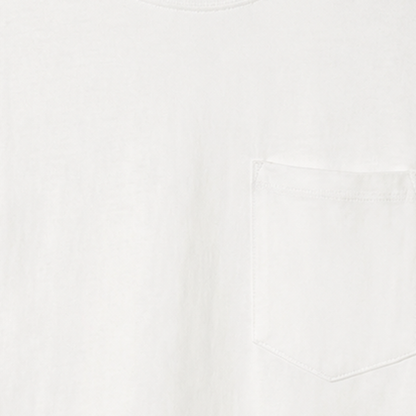 Persian Lion Arch Pocket T-Shirt – white fabric close-up