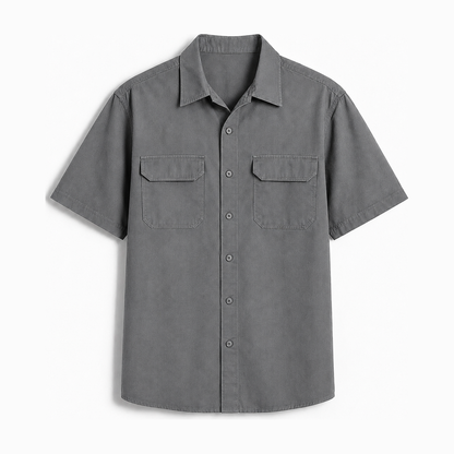 Persian Lion Arch Work Shirt – gray front view