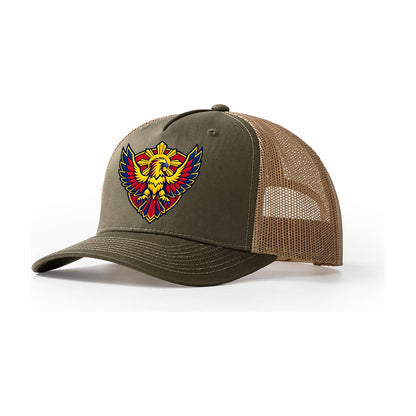 Philippines Minimal Emblem Country Logos Trucker Hat – Olive Khaki