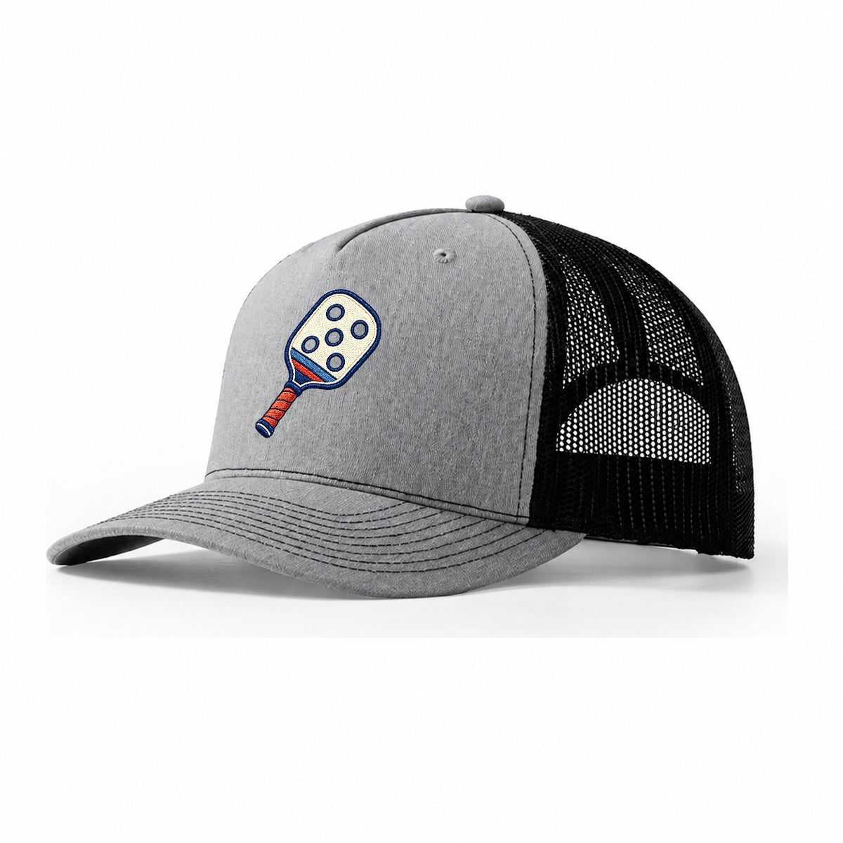 Pickleball Paddle Tiny Solo Marks Trucker Hat – Sport Grey Black