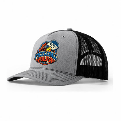 Pickleball Papa Pickleball Life Trucker Hat – Sport Grey Black