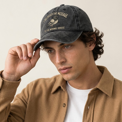 Model wearing the cap