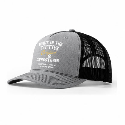 Built In The Fifties Trucker Hat – Sport Grey Black