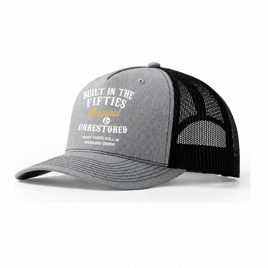 Built In The Fifties Trucker Hat – Sport Grey Black