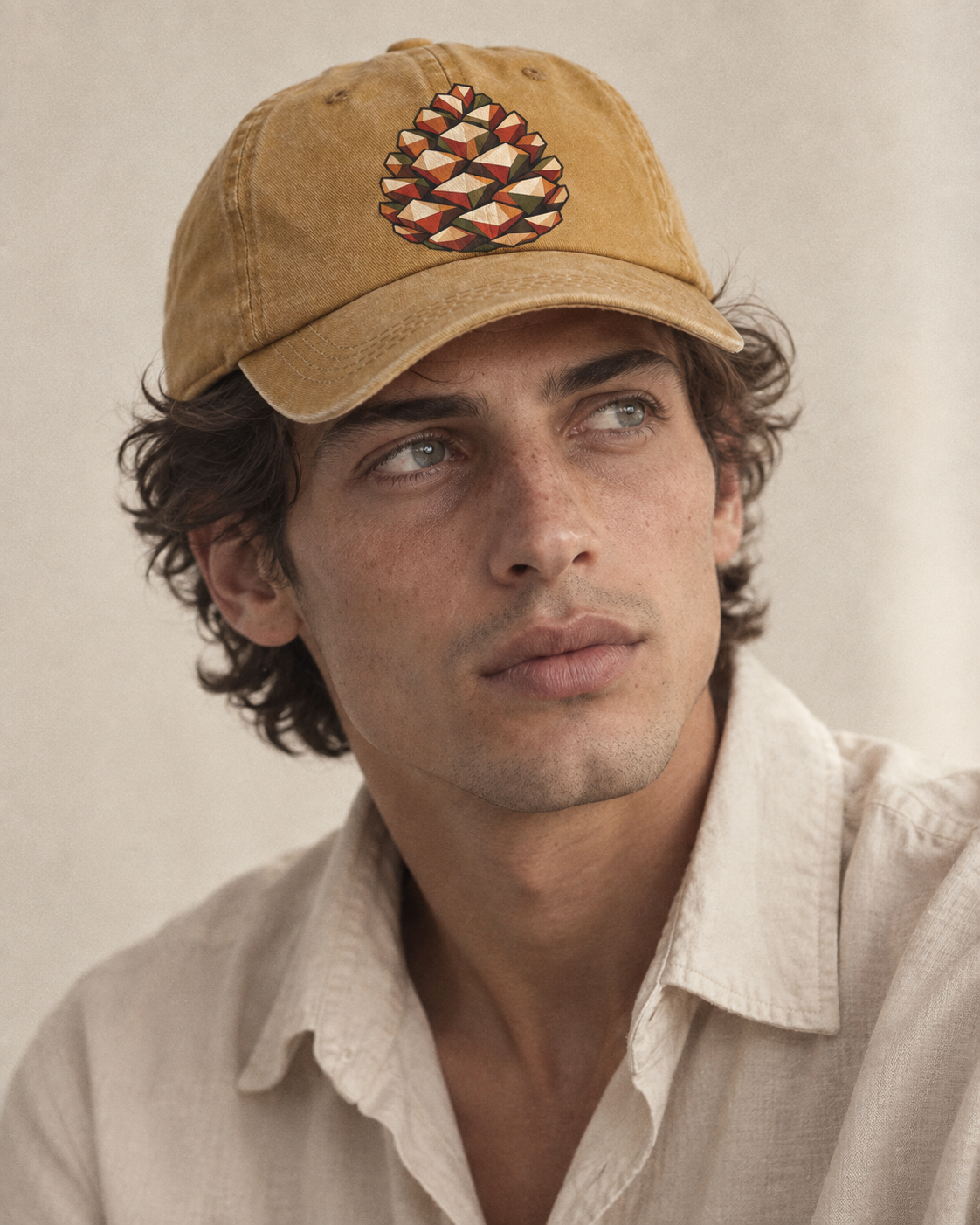 Model wearing the cap