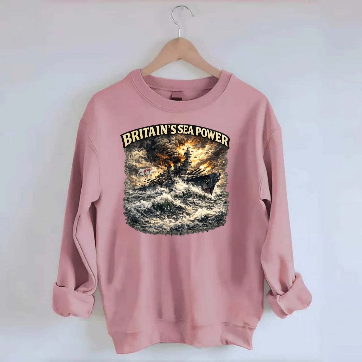 Britain's Sea Power - Crewneck Sweatshirt - pink