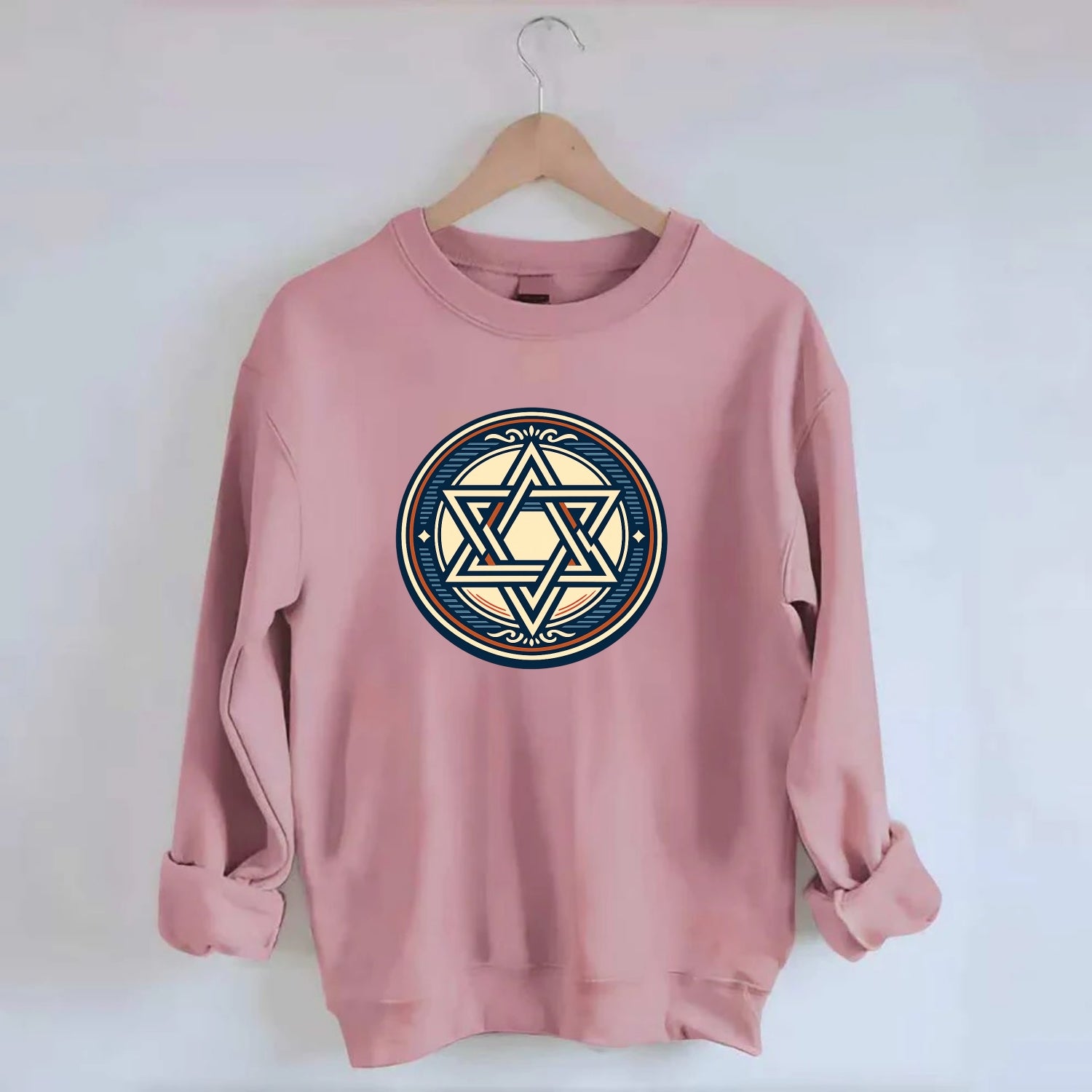 Celestial Unity Emblem - Crewneck Sweatshirt - pink