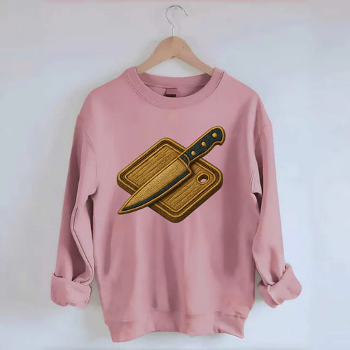 Chef knife with cutting board - culinary enthusiast - Crewneck Sweatshirt