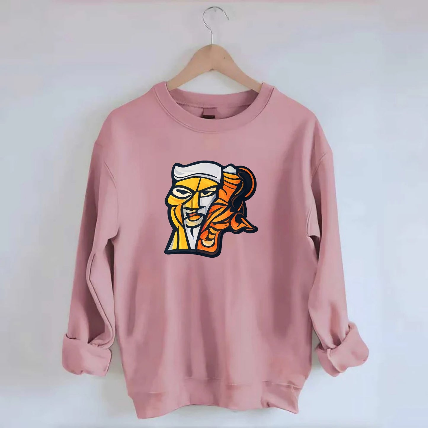 Axis Face - Crewneck Sweatshirt - pink