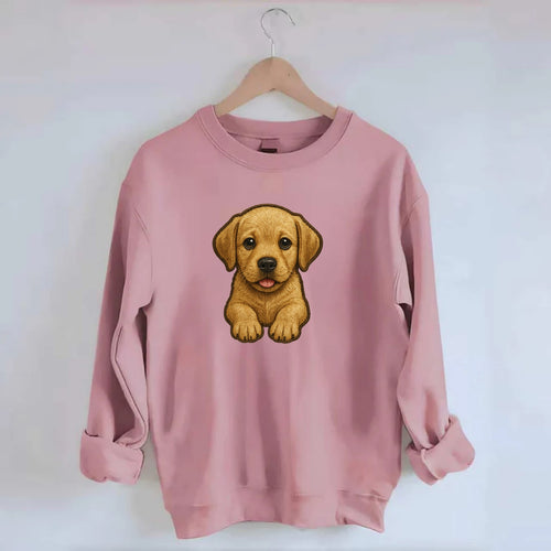 Baby Labrador Retriever Puppy - yellow/black/chocolate, soulful eyes, soft - Crewneck Sweatshirt