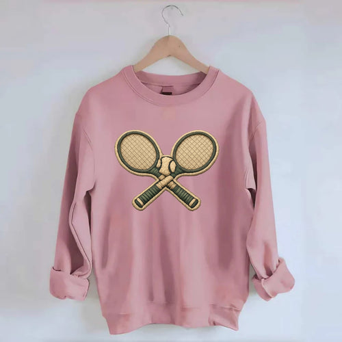 TENNIS RACKET CROSSED - tennis rackets with ball - Crewneck Sweatshirt