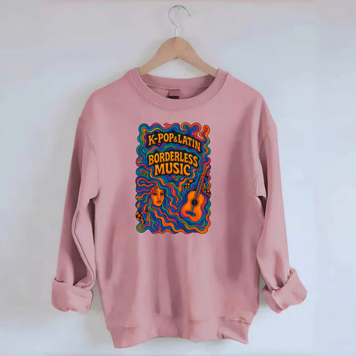 K-Pop and Latin fusion explosion - Borderless Music - cross-cultural sounds - Crewneck Sweatshirt