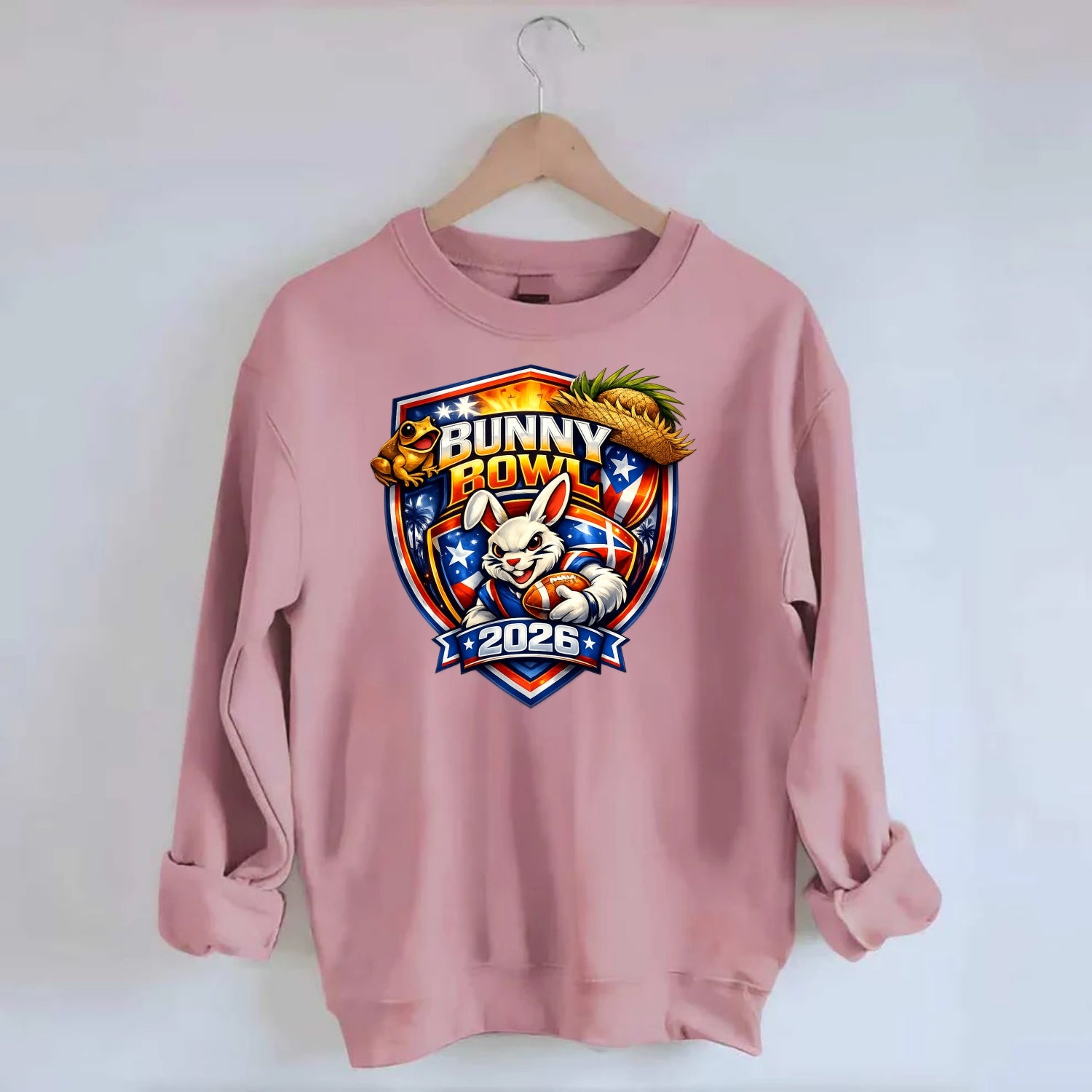 Bunny Bowl 2026 - Crewneck Sweatshirt - pink