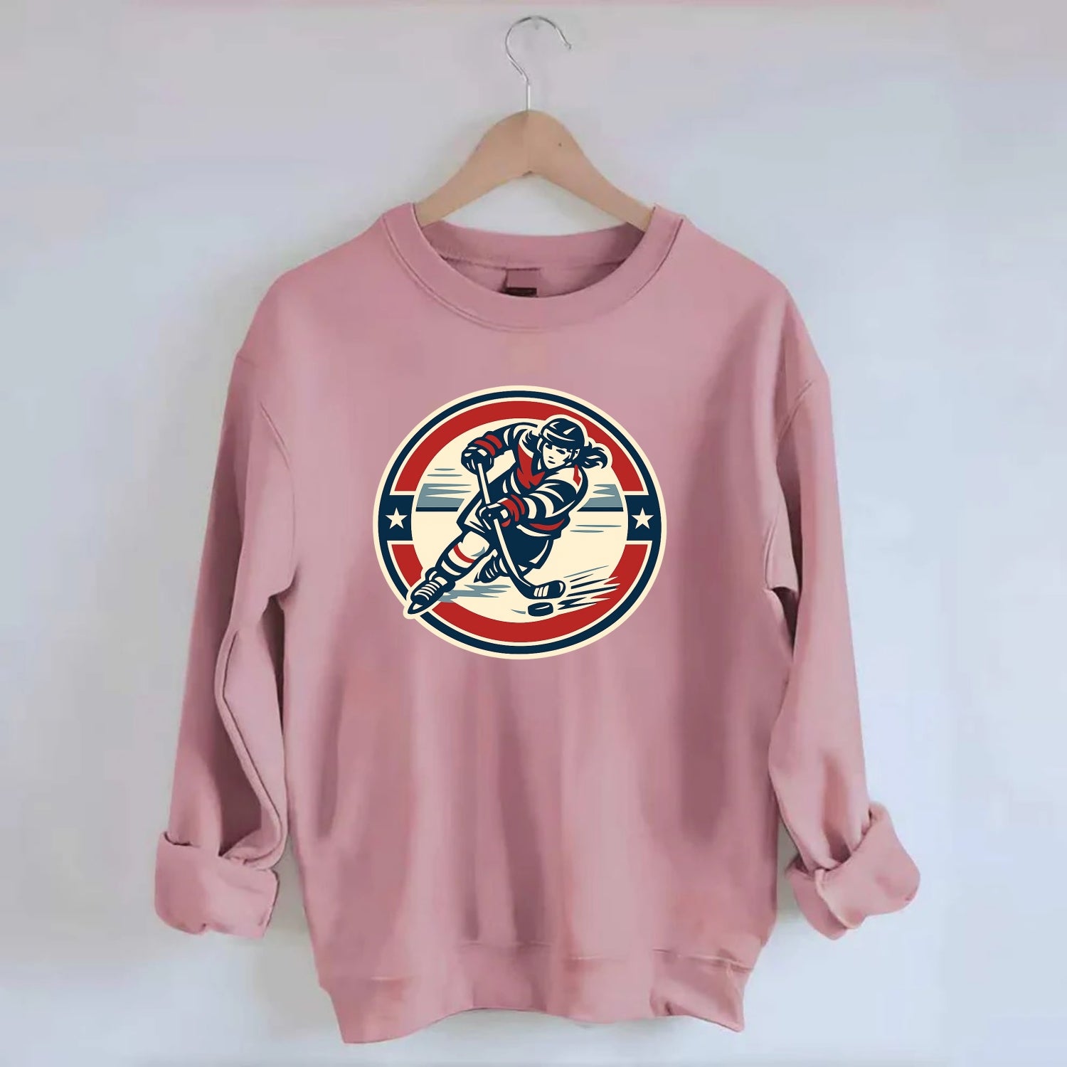 Fierce Ice Queen Emblem - Crewneck Sweatshirt - pink