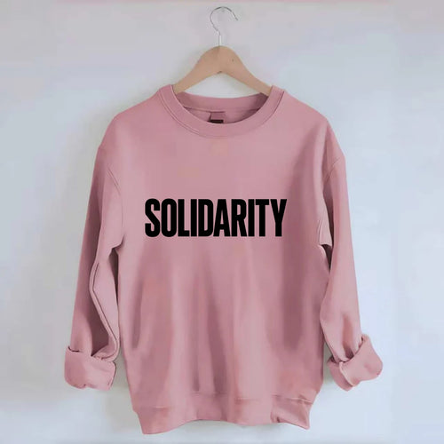 Bold typography design - SOLIDARITY - standing together, support - Crewneck Sweatshirt