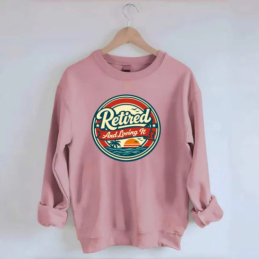 Carefree Retirement Emblem - Crewneck Sweatshirt - pink