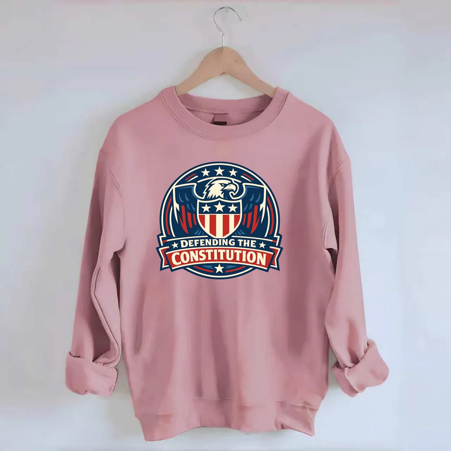 Defend Constitution - Crewneck Sweatshirt - pink